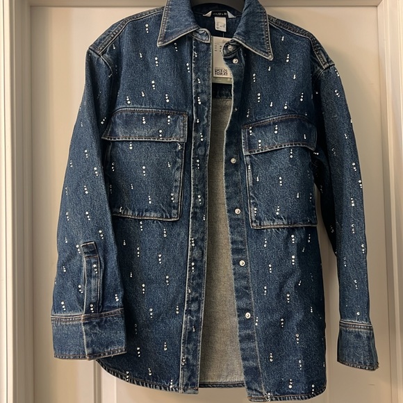 Rhinestone embellished denim shirt - Picture 6 of 7